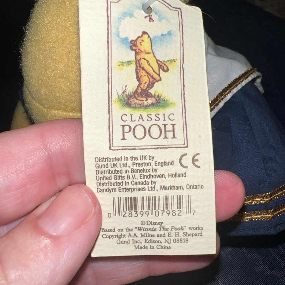 GUND Classic Winnie The Pooh Stuffed Animal Plush 6" Teddy Bear Sailor Top - Picture 3 of 11